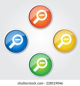 Zoom Out Colorful Vector Icon Design