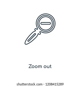 Zoom out concept line icon. Linear Zoom out concept outline symbol design. This simple element illustration can be used for web and mobile UI/UX.