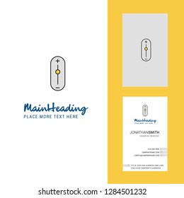 Zoom in zoom out Creative Logo and business card. vertical Design Vector