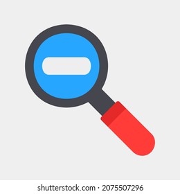 Zoom out cursor icon vector illustration in flat style, use for website mobile app presentation