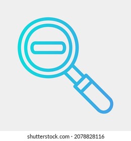 Zoom out cursor icon vector illustration in gradient style, use for website mobile app presentation