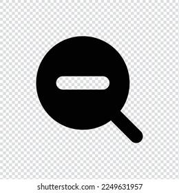 Zoom out filled icon in transparent background, basic app and web UI bold line icon, EPS10