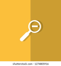 zoom out flat icon. tool symbol vector illustration. editable stroke