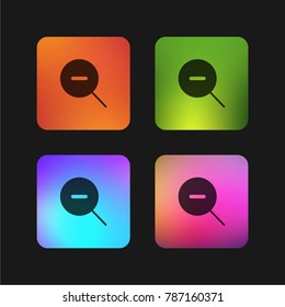 Zoom out four color gradient app icon design