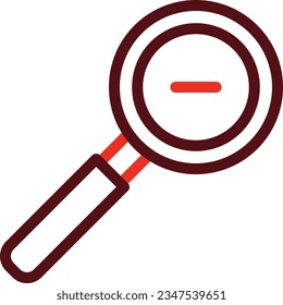 Zoom Out Glyph Two Color Icon For Personal And Commercial Use.
