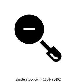 zoom out glyph vector icon - ui icon vector