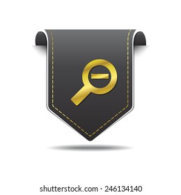 Zoom Out golden Vector Icon Design