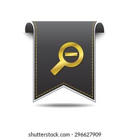 Zoom Out golden Vector Icon Design