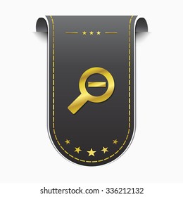 Zoom Out golden Vector Icon Design