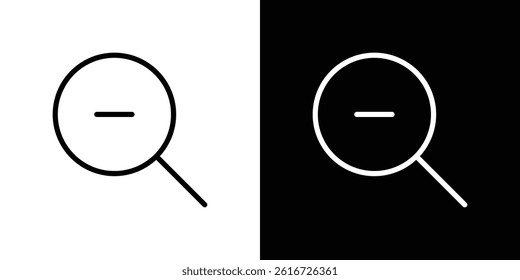 Zoom out icon for banner and packaging design. Vector illustration