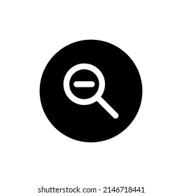 Zoomen Sie das Symbol in der schwarzen Runde aus