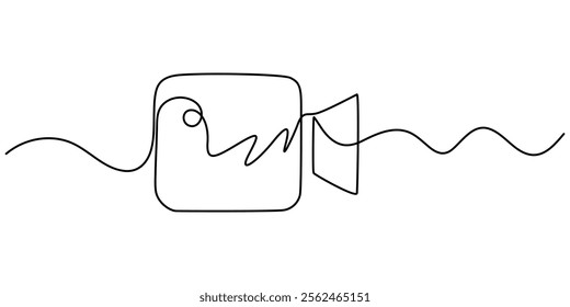 Zoom out icon in continuous line drawing style. Line art of magnifying glass with a sign of minus. Vector illustration. Abstract background, Zoom out symbol, outline pro vector illustration. one line.