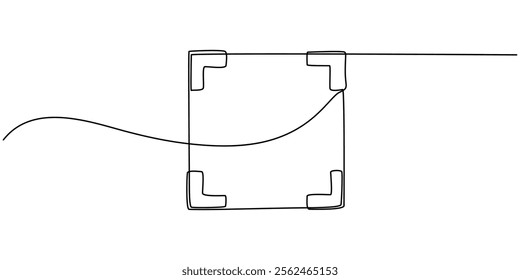 Zoom out icon in continuous line drawing style. Line art of magnifying glass with a sign of minus. Vector illustration. Abstract background, Zoom out symbol, outline pro vector illustration. one line.