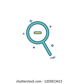 Zoom out icon design vector 