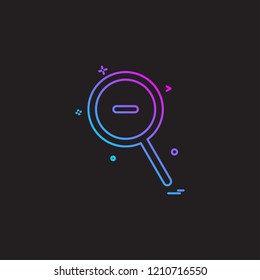 Zoom out icon design vector 