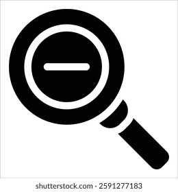 Zoom Out Icon Element For Design