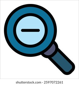 Zoom Out Icon Element For Design