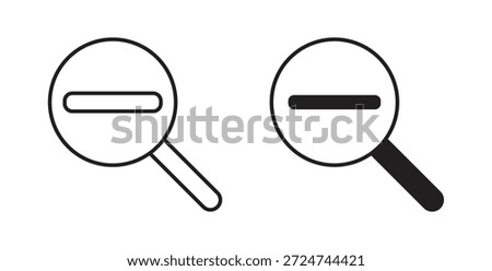 Zoom out icon. filled flat sign for mobile concept and web design