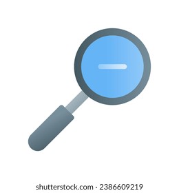 Zoom out icon in flat gradient style ui vector design