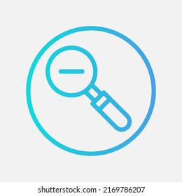 Zoom out icon in gradient style about user interface, use for website mobile app presentation