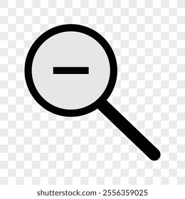 Zoom out icon. Illustration of a magnifying glass icon. Magnifying magnifying glass zoom zoom icon professionally on white background.