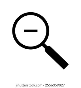 Zoom out icon. Illustration of a magnifying glass icon. Magnifying magnifying glass zoom zoom icon professionally on white background.