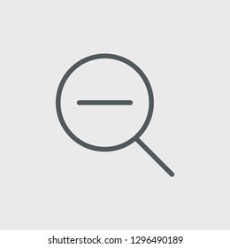 Zoom out icon isolated on background. Magnifying glass symbol modern, simple, vector, icon for website design, mobile app, ui. Vector Illustration