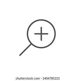 Zoom out icon isolated on white background. Magnify symbol modern simple vector icon for website or mobile app