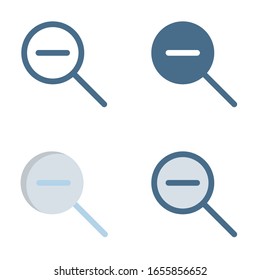 Zoom Out icon in isolated on white background. for your web site design, logo, app, UI. Vector graphics illustration and editable stroke. EPS 10.