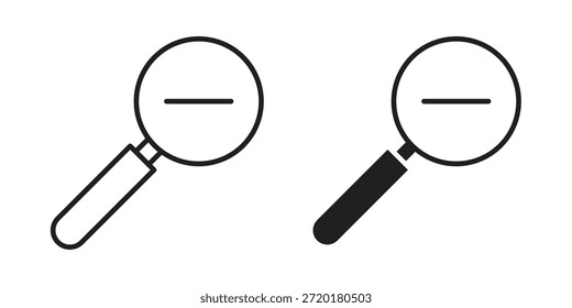 Icono de alejamiento en el diseño de línea. Sencillo Vector de iconos