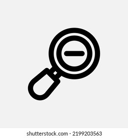 Zoom out icon in line style about camera, use for website mobile app presentation