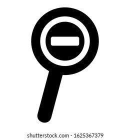 zoom out icon or logo isolated sign symbol vector illustration - high quality black style vector icons
