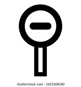 zoom out icon or logo isolated sign symbol vector illustration - high quality black style vector icons
