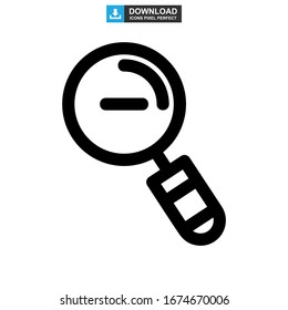 zoom out icon or logo isolated sign symbol vector illustration - high quality black style vector icons
