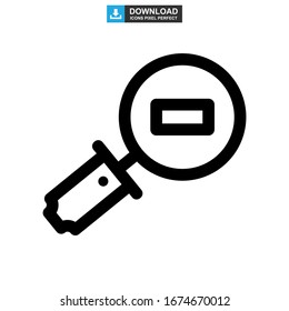 zoom out icon or logo isolated sign symbol vector illustration - high quality black style vector icons
