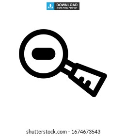 zoom out icon or logo isolated sign symbol vector illustration - high quality black style vector icons
