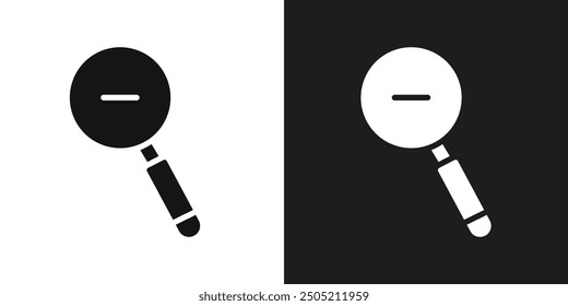 Zoom out icon logo set vector