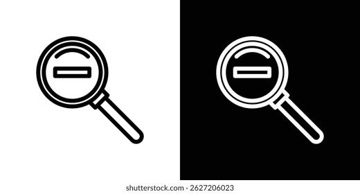 Zoom out icon. Logotype vector set
