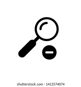 Zoom out icon and magnifying glass concept