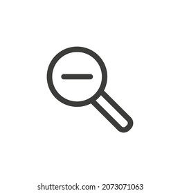 Zoom out icon or magnifying glass