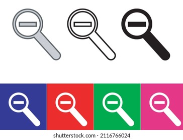 zoom out icon, magnifying glass icon vector, vector illustration, eps10