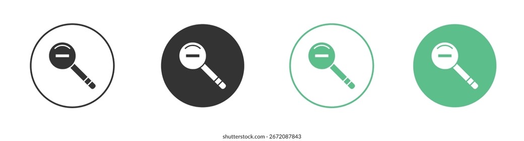 ícone Reduzir Conjunto de Ícones de Vetor de Linha Plana Mínimo.