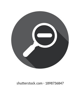 Zoom out icon with minus symbol. 