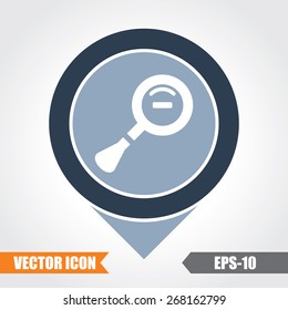 Zoom out  Icon On Map Pointer. Eps.-10.