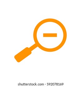 zoom out icon. Orange icon
