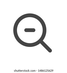 Zoom Out Icon With Outline Style