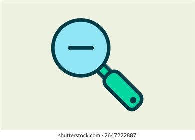 Zoom Out icon. icon related to UI elements. suitable for web site, app, user interfaces,element, printable etc. flat line icon style. simple vector design editable