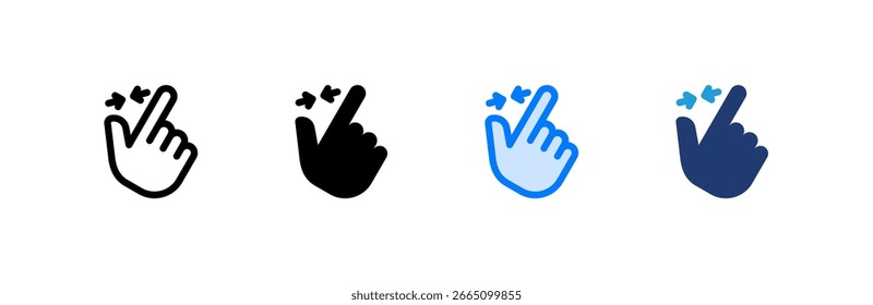 El icono de alejar establece la colección de varios estilos. Ilustración vectorial.