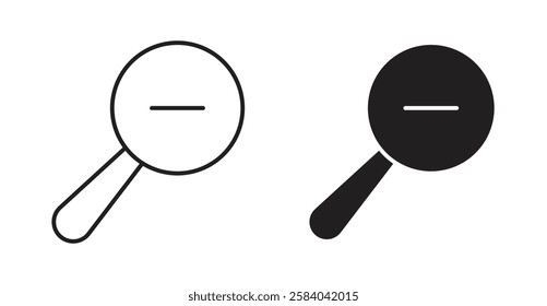 Zoom out icon set in thin line. vector illustrations for web