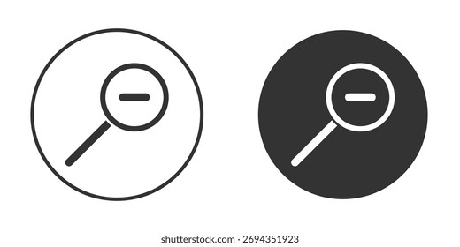 ícone Reduzir. Ilustração de vetor simples. Conjunto de Ícones de Silhueta.